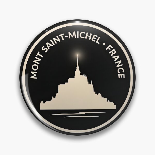 Item preview, Vintage Circular Badge Mont Saint-Michel France Travel Crest Vector designed and sold by Shutter-Dragon.