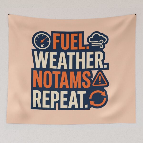 Item preview, Fuel Weather NOTAMS Repeat - Flight Operations Aviation Life designed and sold by Yassino-Studio.
