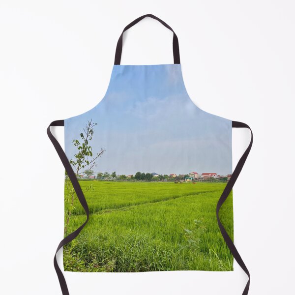 Item preview, Endless Green Rice Fields Under Soft Blue Sky designed and sold by lamlamds.
