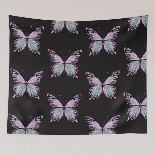 Item preview, pastel neon butterfly wings designed and sold by RetroWaveArtCo.