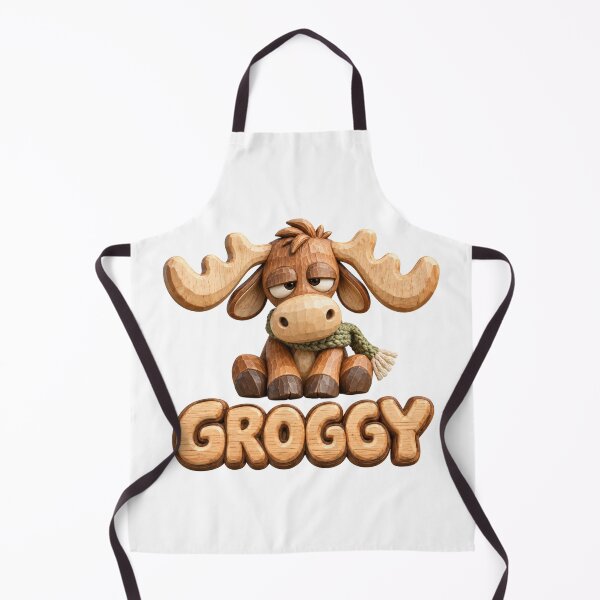 Item preview, Groggy Moose Wooden Winter Animal Sticker designed and sold by Frenky Stickers.