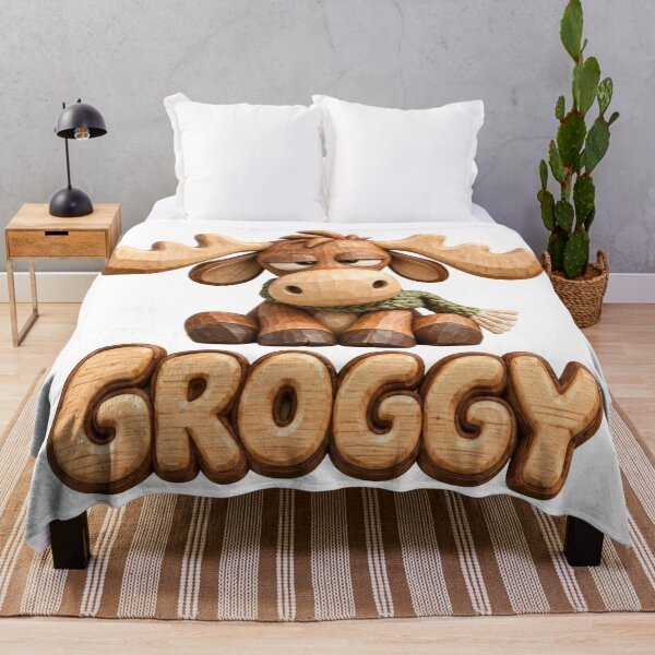 Item preview, Groggy Moose Wooden Winter Animal Sticker designed and sold by Frenky Stickers.