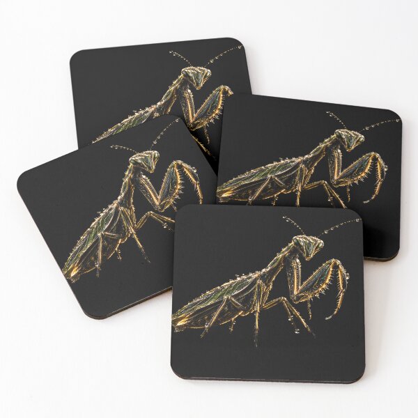 Item preview, Golden Praying Mantis - Dark Macro Art) designed and sold by TitiaDesign.