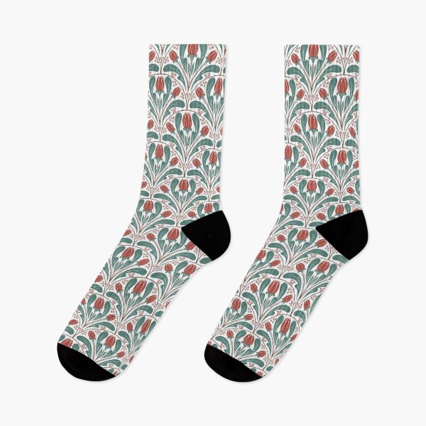 Item preview, VintageTulip Print, Botanical Folk Seamless Pattern designed and sold by KalavartStudio.