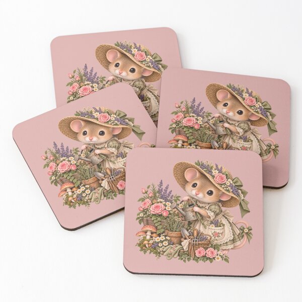 Item preview, Premium Cottagecore Garden Mouse Art – Vintage Botanical Storybook Print designed and sold by MagicMakerPh.
