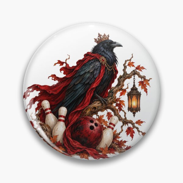 Item preview, Gothic Raven Bowling – Halloween Bowling Design designed and sold by VikArt7.