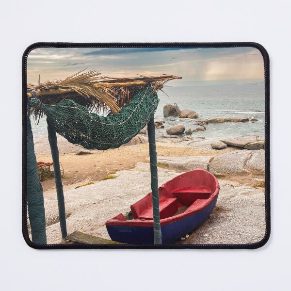 Item preview, Seaside Beach Tavern Decor with Old Boat under Stormy Sky designed and sold by Nature and Coastal Clothing and Decor Gifts.
