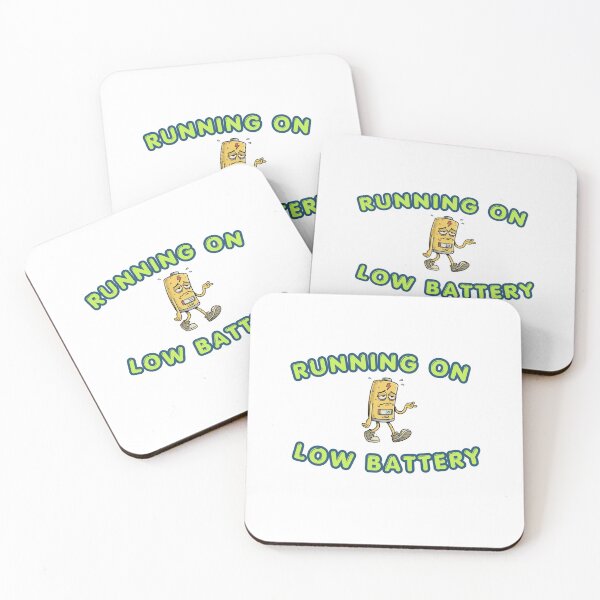 Item preview, Funny Running On Low Battery Tired Cartoon Graphic designed and sold by regmiygears.