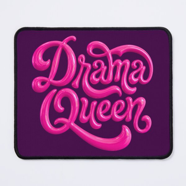 Item preview, Drama Queen 3D Pink Lettering designed and sold by Festive Bug.