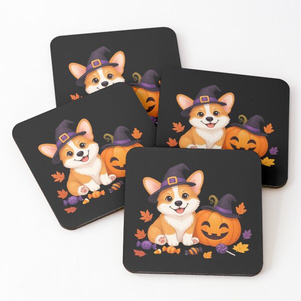 Item preview, Cute Halloween Corgi with Pumpkin Witch Hat- Spooky Season designed and sold by All About DigiCraft by Fedelina.