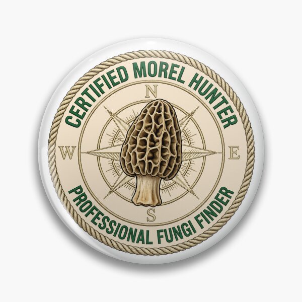 Item preview, Certified Morel Hunter Official Badge Funny Morel Gift designed and sold by ItsTheBeaz.