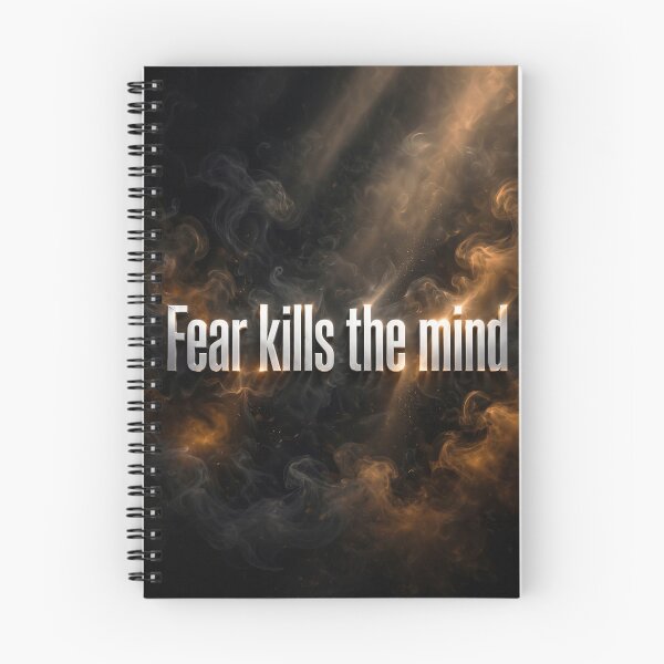 Item preview, Fear Kills The Mind Quote Typography Smoke Illustration designed and sold by Marcu Ioachim.
