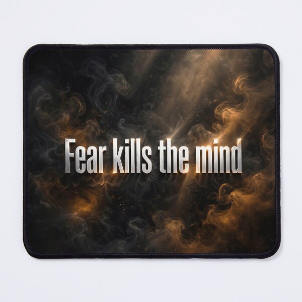 Item preview, Fear Kills The Mind Quote Typography Smoke Illustration designed and sold by Marcu Ioachim.