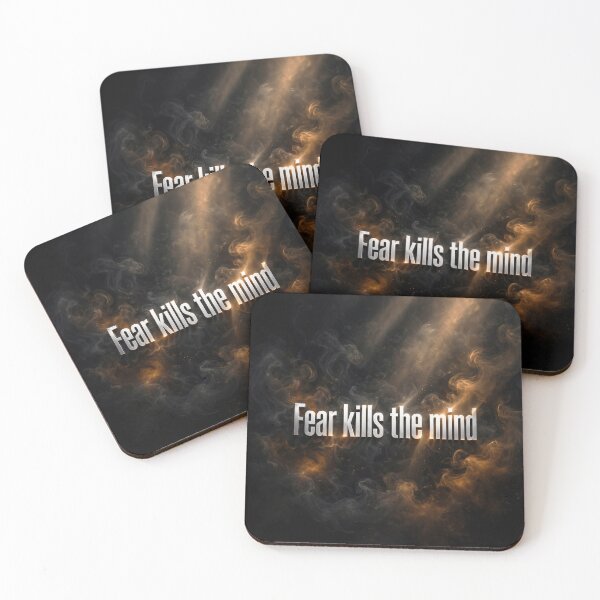 Item preview, Fear Kills The Mind Quote Typography Smoke Illustration designed and sold by Marcu Ioachim.