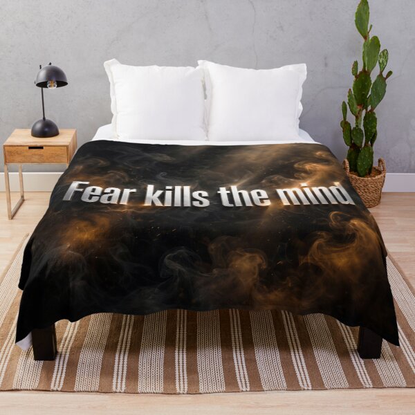 Item preview, Fear Kills The Mind Quote Typography Smoke Illustration designed and sold by Marcu Ioachim.