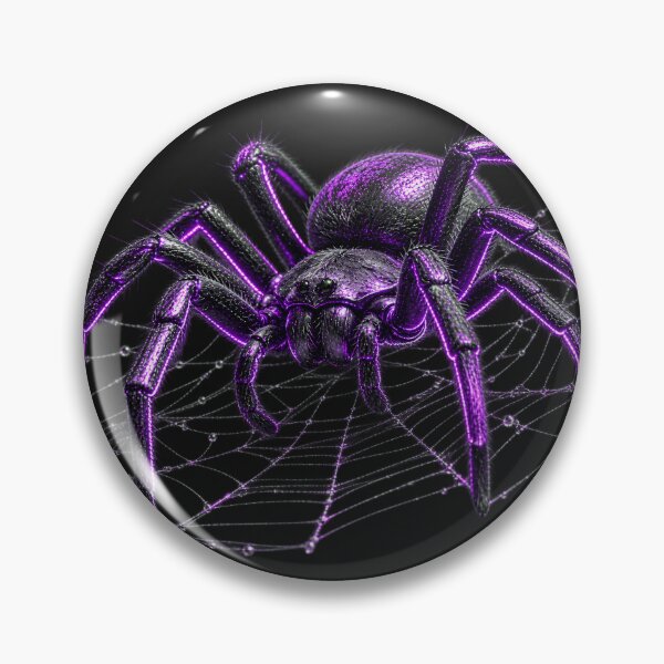 Item preview, Mystic Purple Spider - Gothic Neon Arachnid designed and sold by TitiaDesign.