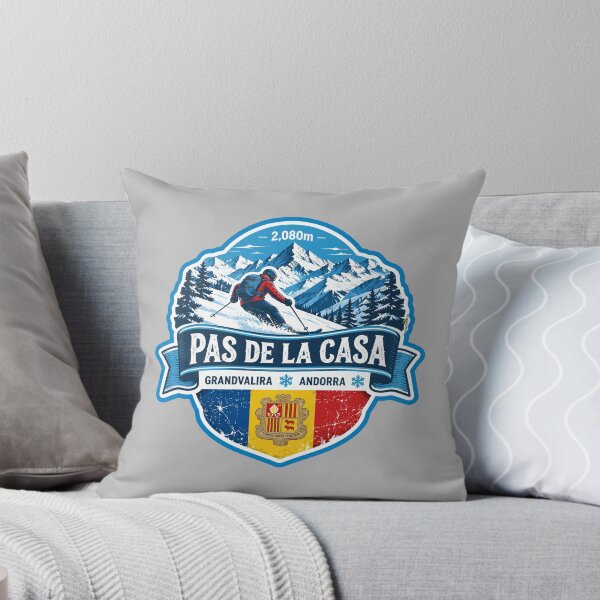 Item preview, Pas De La Casa Andorra Ski Skiing Sticker TShirt 01 designed and sold by OuterShellUK.