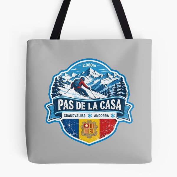 Item preview, Pas De La Casa Andorra Ski Skiing Sticker TShirt 01 designed and sold by OuterShellUK.
