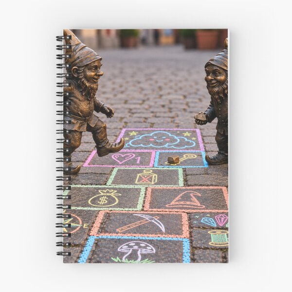 Item preview, Gnomes Playing Hopscotch Art Print – Playground Nostalgia Gift, Poland Travel Decor designed and sold by Purrfecta.