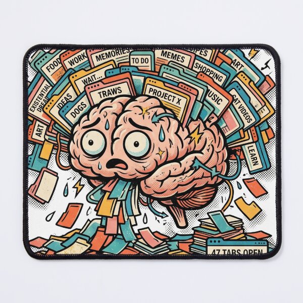 Item preview, My Brain Has Too Many Tabs designed and sold by LuckyInk11.