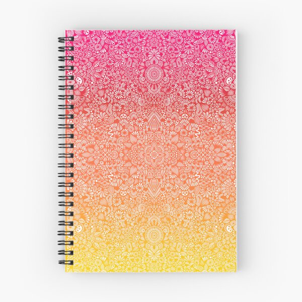 Item preview, Pink Orange Yellow Sunset Gradient Mandala Pattern designed and sold by FioreDiCiliegio.