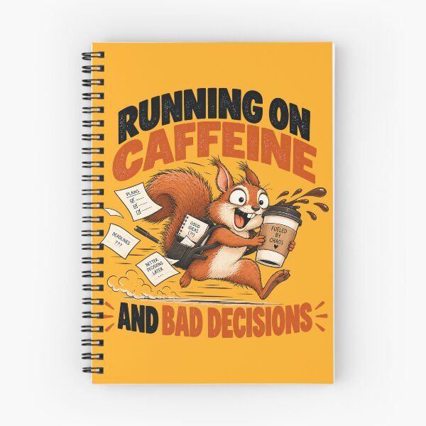 Item preview, Running on Caffeine and Bad Decisions – Chaotic Squirrel designed and sold by Furflix.