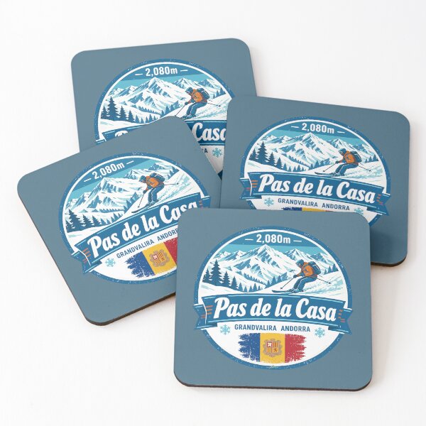 Item preview, Pas De La Casa Andorra Ski Skiing Sticker TShirt 02 designed and sold by OuterShellUK.