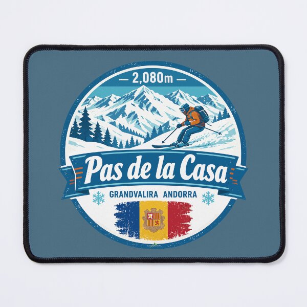 Item preview, Pas De La Casa Andorra Ski Skiing Sticker TShirt 02 designed and sold by OuterShellUK.