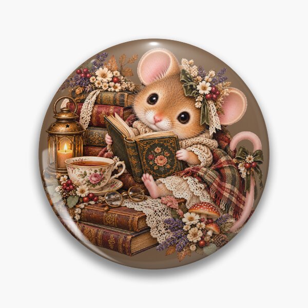 Item preview, Premium Cottagecore Bookish Dormouse Art – Vintage Storybook Print designed and sold by MagicMakerPh.