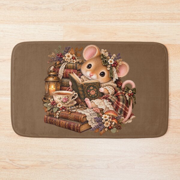 Item preview, Premium Cottagecore Bookish Dormouse Art – Vintage Storybook Print designed and sold by MagicMakerPh.