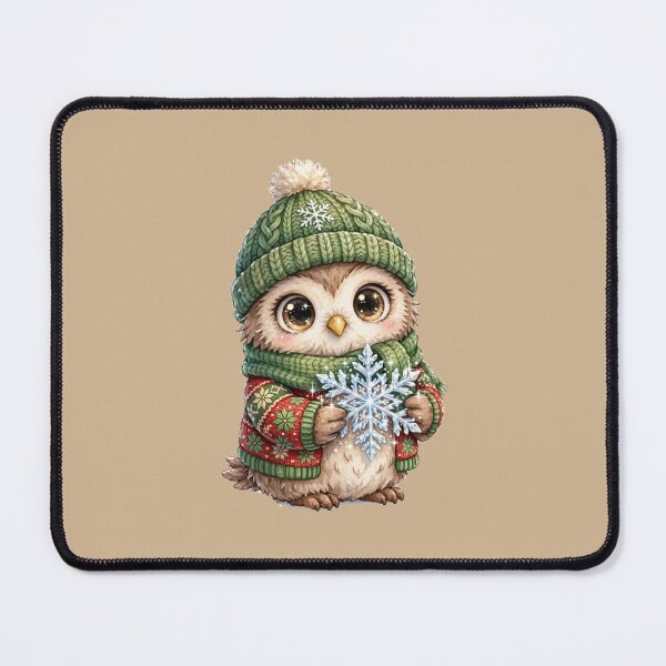 Item preview, Christmas Owl in a Cozy Knitted Sweater designed and sold by PunchDrop.