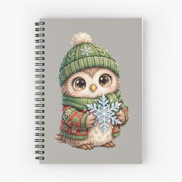 Item preview, Christmas Owl in a Cozy Knitted Sweater designed and sold by PunchDrop.