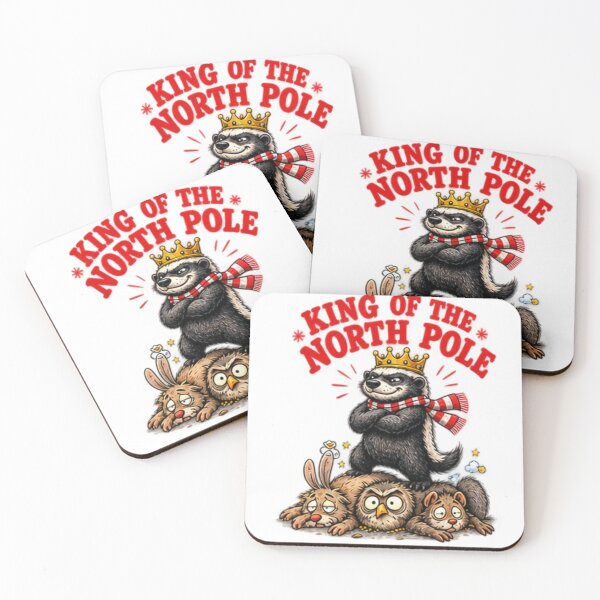 Item preview, Funny Honey Badger King of North Pole Christmas designed and sold by paintingnou.