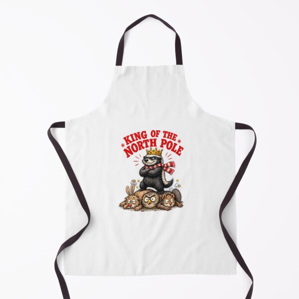 Item preview, Funny Honey Badger King of North Pole Christmas designed and sold by paintingnou.