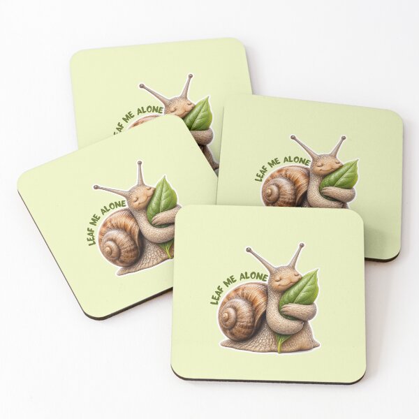 Item preview, Funny Snail Leaf Me Alone Humor Sticker designed and sold by KaBaRen.
