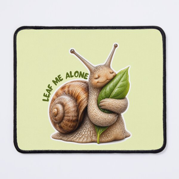 Item preview, Funny Snail Leaf Me Alone Humor Sticker designed and sold by KaBaRen.