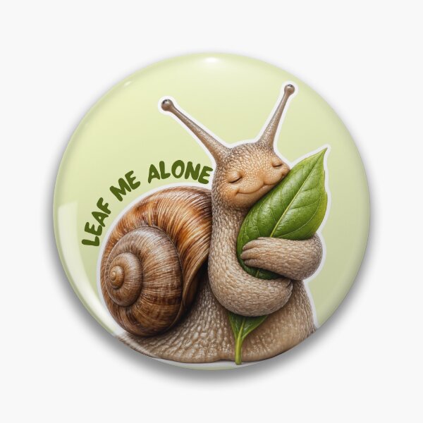 Item preview, Funny Snail Leaf Me Alone Humor Sticker designed and sold by KaBaRen.