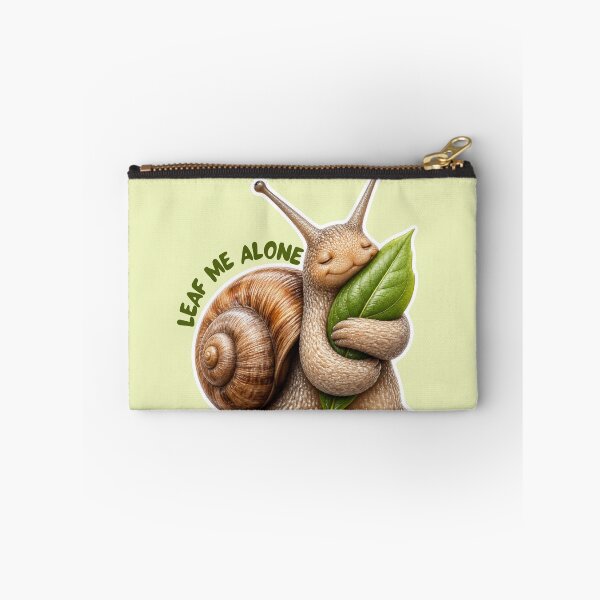 Item preview, Funny Snail Leaf Me Alone Humor Sticker designed and sold by KaBaRen.