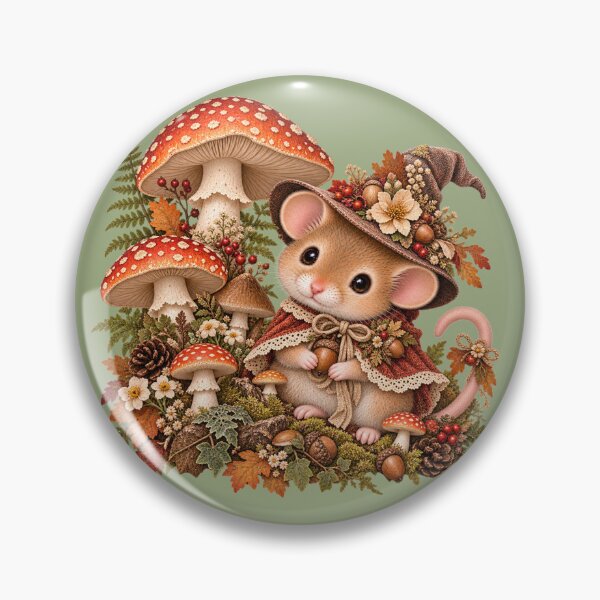 Item preview, Premium Cottagecore Mushroom Woodland Mouse Art – Vintage Print designed and sold by MagicMakerPh.