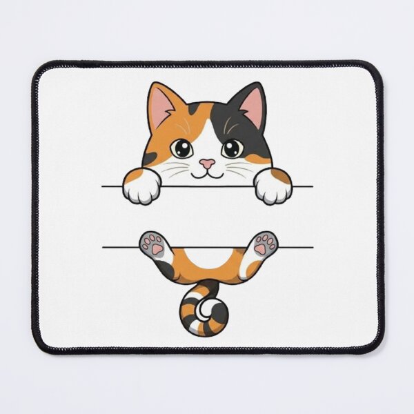 Item preview, Cute Peeking Calico Cat Split Monogram designed and sold by PetalsPaws.