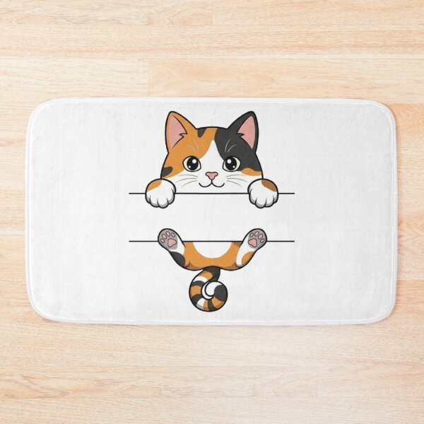 Item preview, Cute Peeking Calico Cat Split Monogram designed and sold by PetalsPaws.