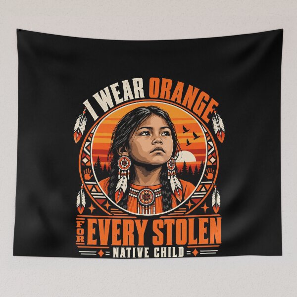 Item preview, I Wear Orange Every Stolen Native Child Indigenous Rights Awareness designed and sold by sportfantees.