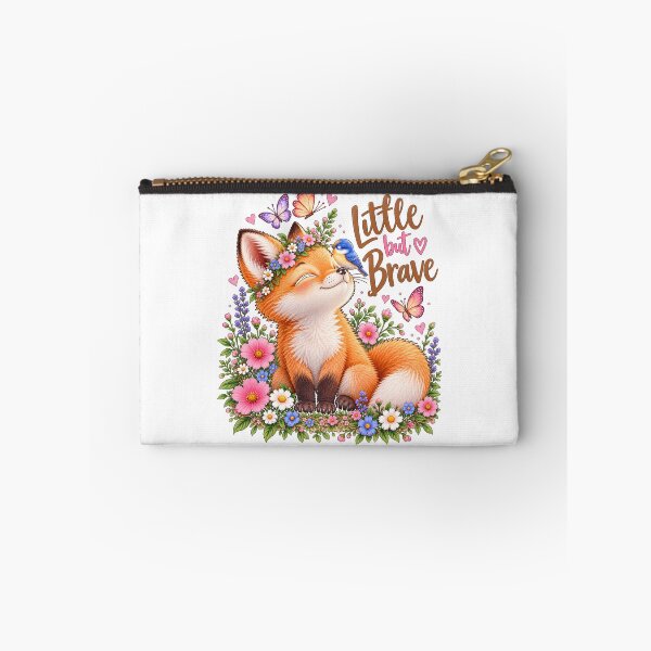 Item preview, Little but Brave Fox – Cute Floral Woodland Animal designed and sold by justforart91.