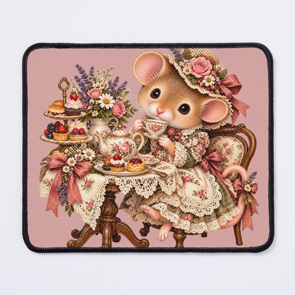 Item preview, Premium Cottagecore Tea Party Mouse Art – Vintage Storybook Print designed and sold by MagicMakerPh.