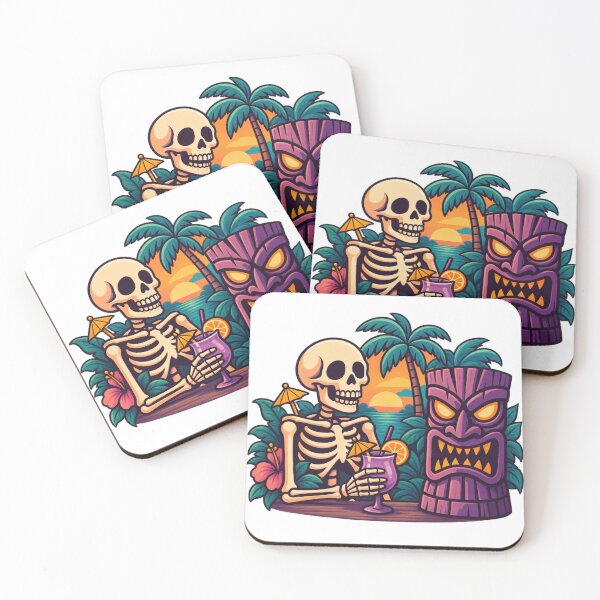 Item preview, Tropical Skeleton Tiki Cocktail designed and sold by DustyCuriositie.