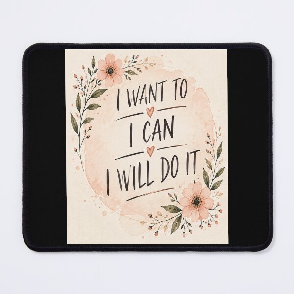 Item preview, I Want To, I Can, I Will Do It. designed and sold by Dinasshop.