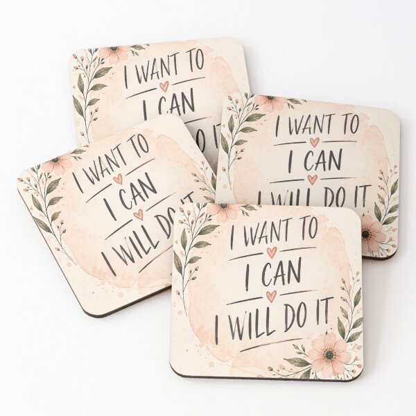 Item preview, I Want To, I Can, I Will Do It.  designed and sold by Dinasshop.