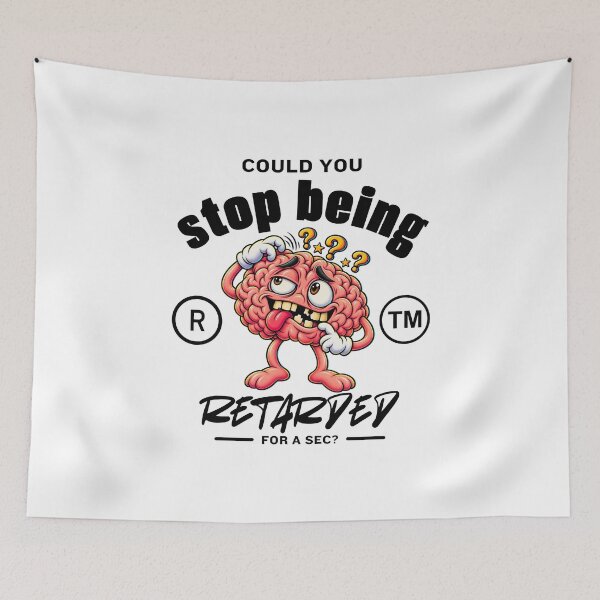 Item preview, Could You Stop Being Weird for a Sec? – Funny Brain Humor Cartoon designed and sold by Peerless-Prime.