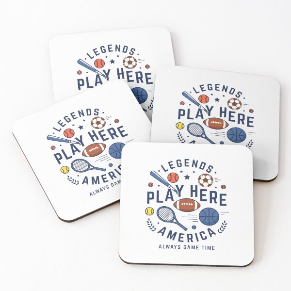 Item preview, Legends Play Here America - Always Game Time Sports Graphic    designed and sold by MyHappyArtShop.