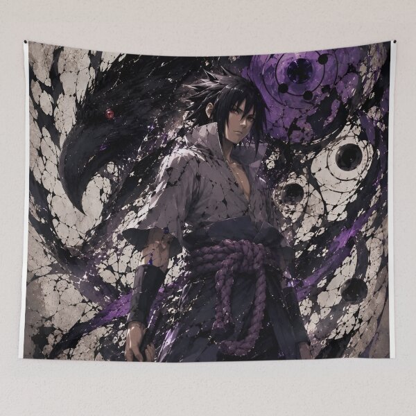 Item preview, Dark Purple Shinobi Warrior – Mysterious Anime Swordmaster designed and sold by Dyan4.